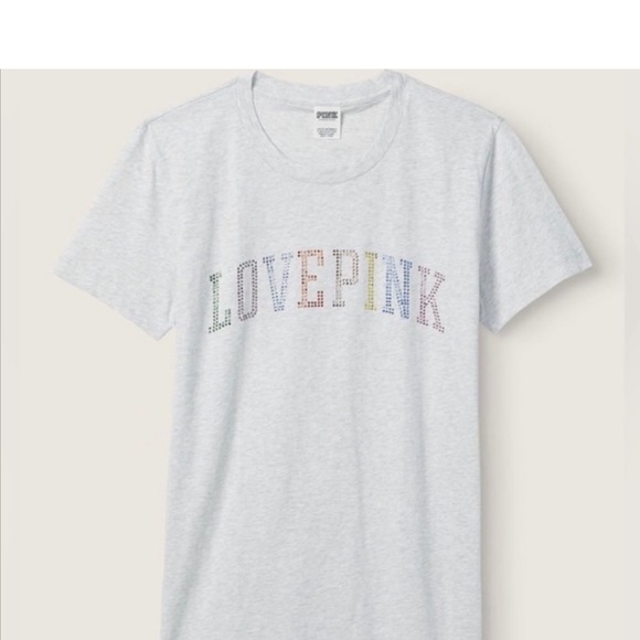 PINK BY Victoria's Secret Rainbow Shine T-Shirt - Picture 5 of 9